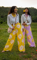 LILAC AND YELLOW TIE-DYE PANTS